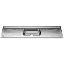 Pia em Aço Inox Monobloco com 1,50 Metro - PA.PIM.0013 - FORMINOX