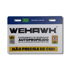 Identificação para Equipamento de Mobilidade Bicicleta e Scooter Elétrica Wehawk 15X10