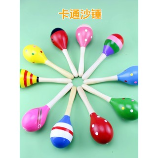 Martelo de areia de madeira instrumento de percussão jardim de infância educação precoce dos desenhos animados bola de a