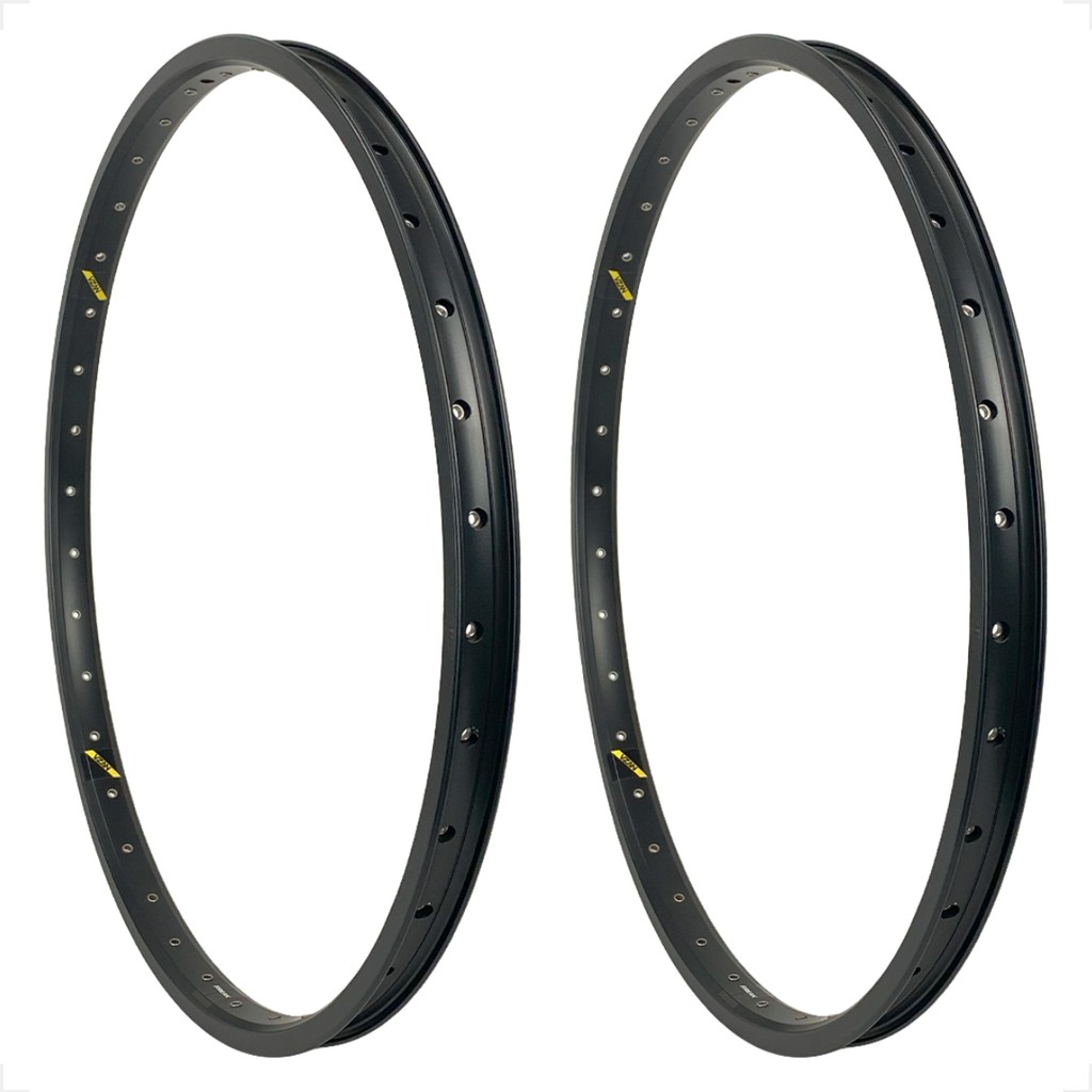 Par Folha Aro Vzan Freak 26 2.0 a 2.8 Largo Aluminio Disco Balão Ilhos Preto Mtb Bicicleta 36 furos