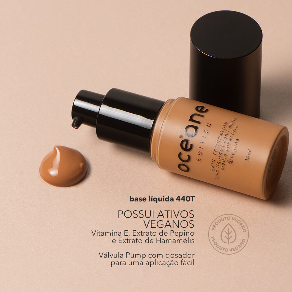 Base Líquida Escura Semi-Matte – Skin Foundation 440t Océane Edition 35ml · foto 2