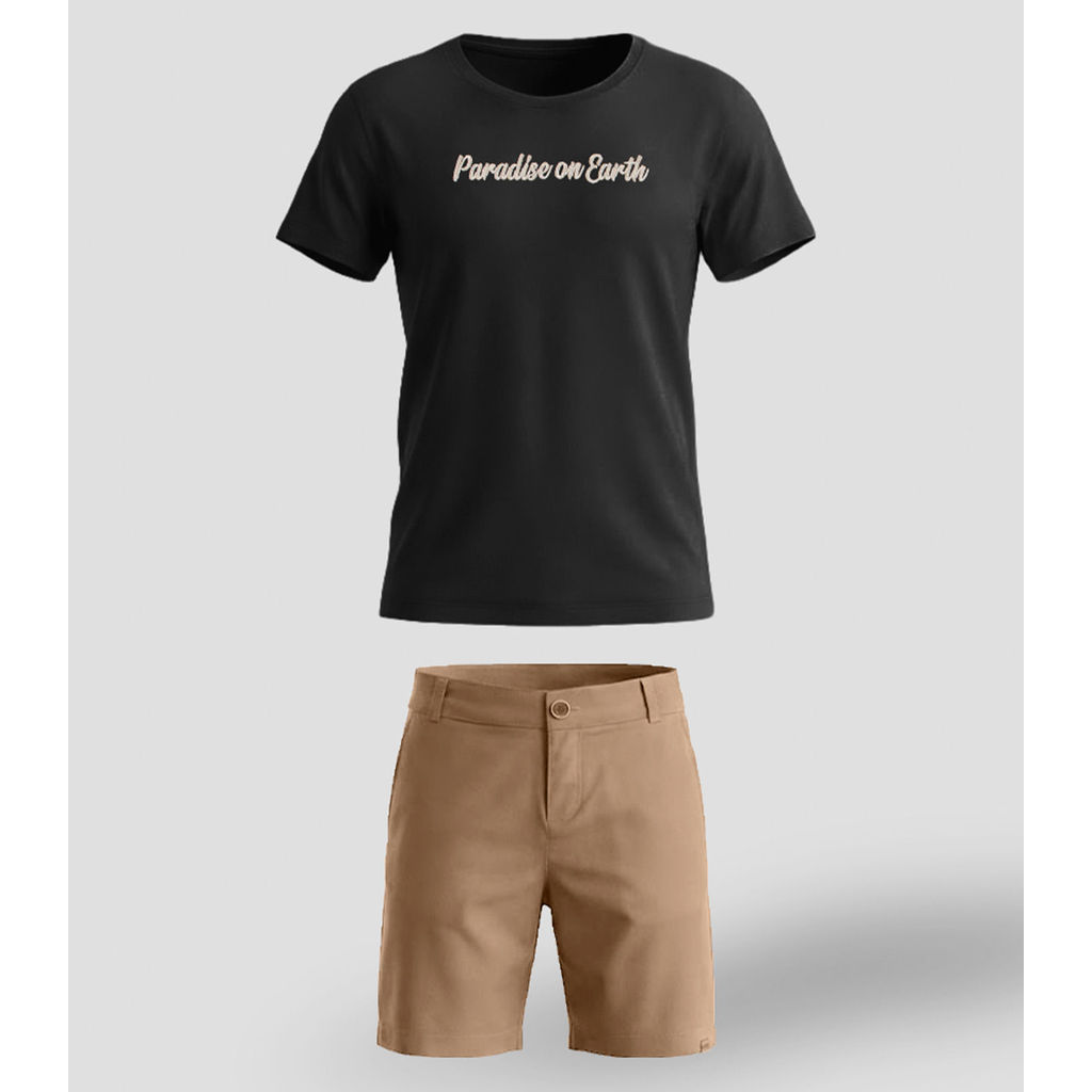 Conjunto Camiseta com Bermuda Menino Trick Nick Preto