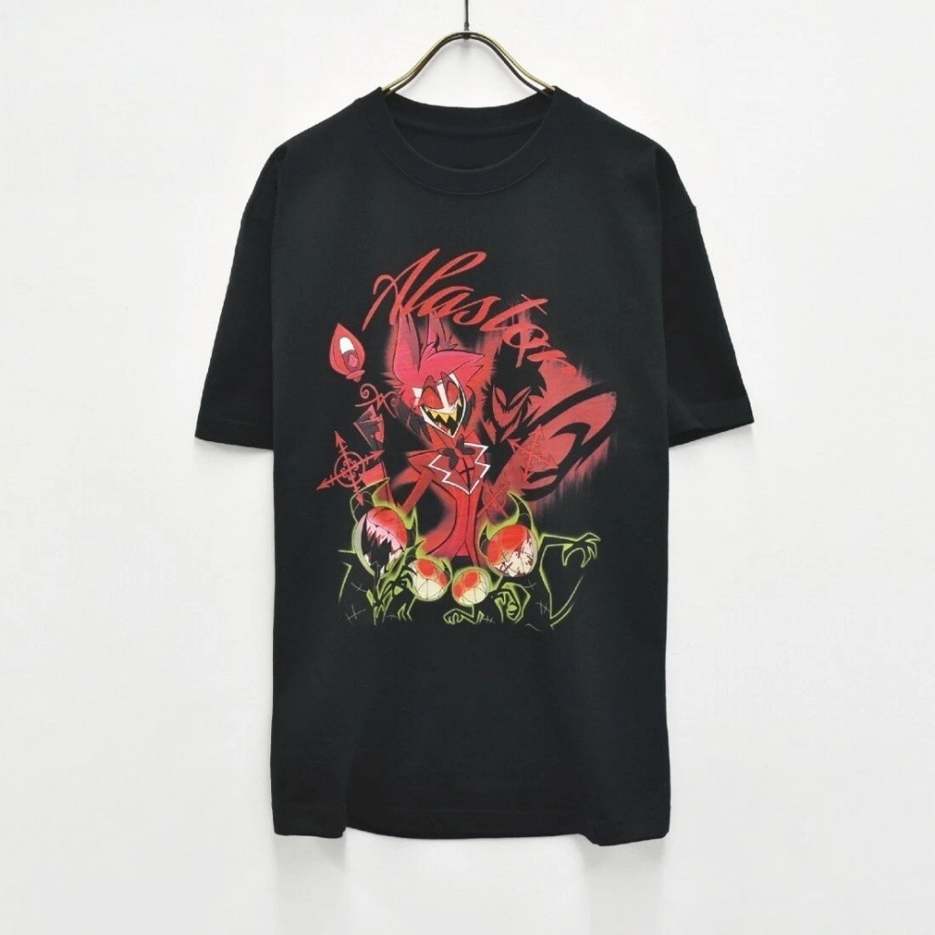 [Camiseta Premium em Algodão Puro]AYA Camiseta Hazbin Hotel Alastor Demónio Rádio Heartbroken Cartoon Unissex — imagem 2 de 2