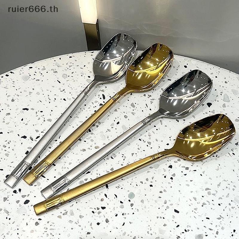 ruier Colher De Cabeça Quadrada Com Cabo Longo , Lanterna , Melancia De Aço Inoxidável , Suprimentos De Cozinha Doméstic