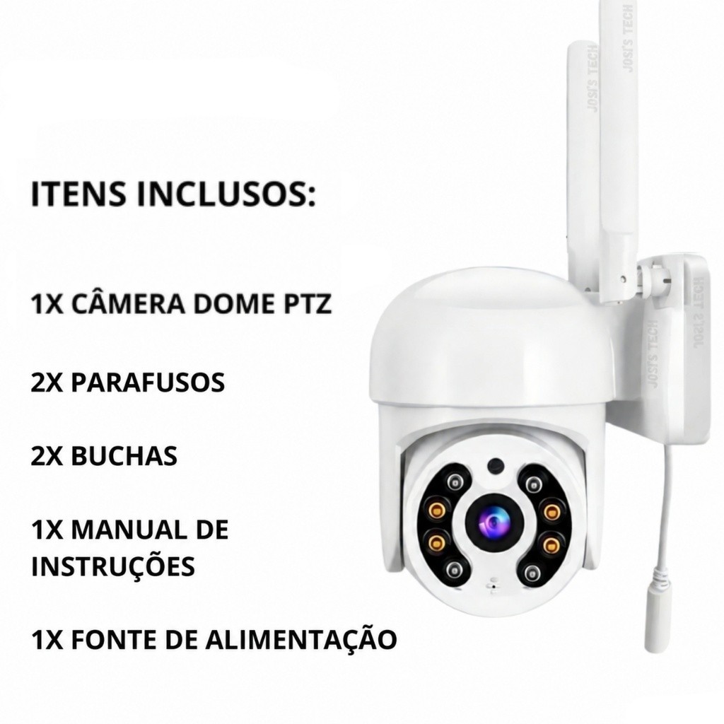 Câmera IP Wi-Fi 1080P Visão Noturna Colorida IR 40m App iCSee/Yoosee — imagem 2 de 2