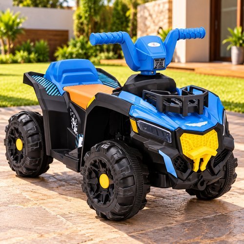 Quadriciclo Infantil Eletrico 6v Azul Veiculo Motorizado Bateria Recarga Facil