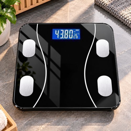 Balança Bioimpedância Digital Alta Precisão Até 140kg Análise Corporal Completa Preta