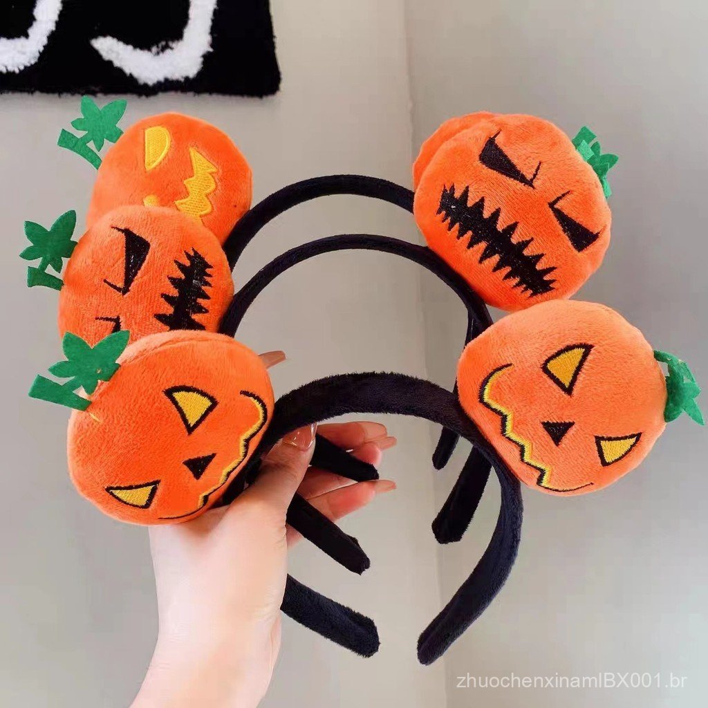 Acessório de cabelo de Halloween, tiara de abóbora engraçada, acessório de cabelo adorável para adultos, adereço festivo