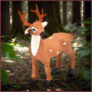 Estatueta De Cervo Com Chifres , Estatuetas Decorativas Fofas De Natal , Escultura De Animal , Decoração De Mesa De Féri