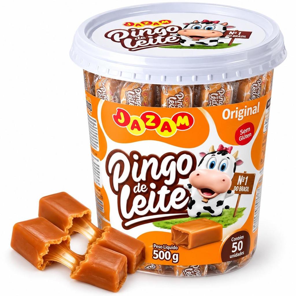Pingo de Leite Tradicional Jazam 500g 50 Unidades