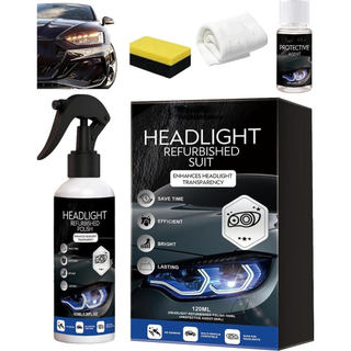 Kit de reparo de faróis de automóveis, um conjunto rápido e prático para polir e limpar faróis, utilizado para a reparaç