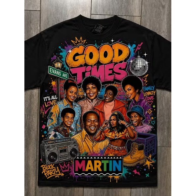 Camiseta Estilosa Moderna Confortável Premium Divertida Estampada Good Times Martin Personagens Uso Casual Moda Verão
