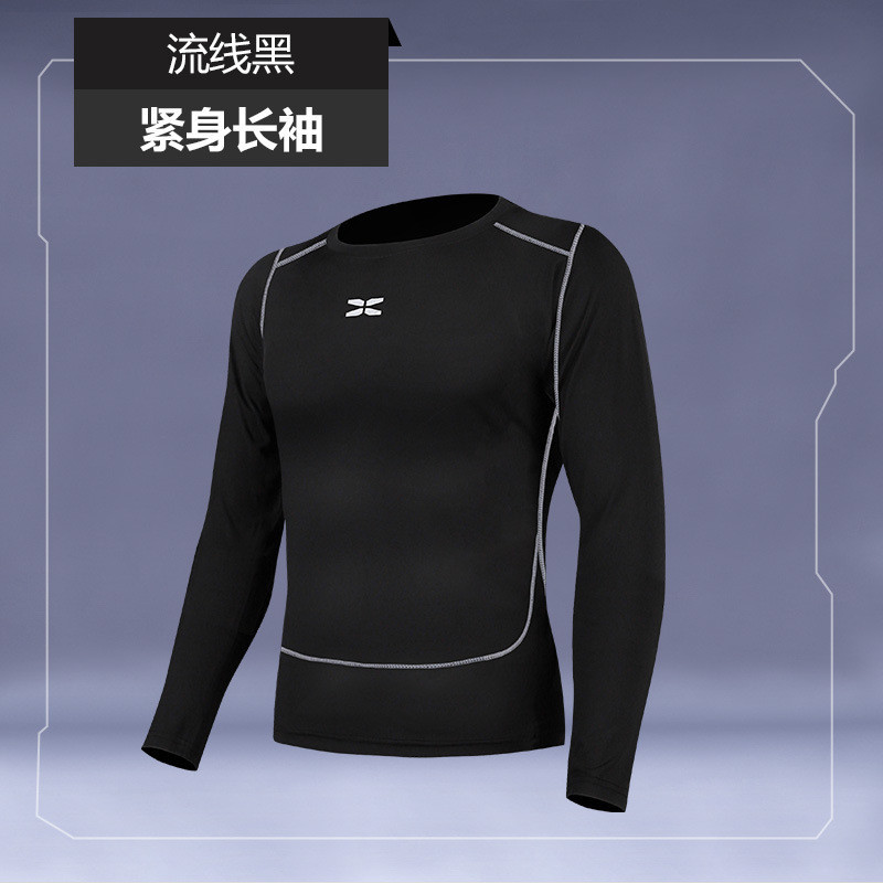 Fabricante primavera verão masculino topos magro manga comprida camiseta esportes ao ar livre correndo roupas de Fitness