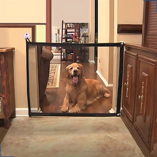 Tela de Segurança Manual para Porta - Para Cães, Gatos e Crianças - Tamanhos 1,1m a 3m