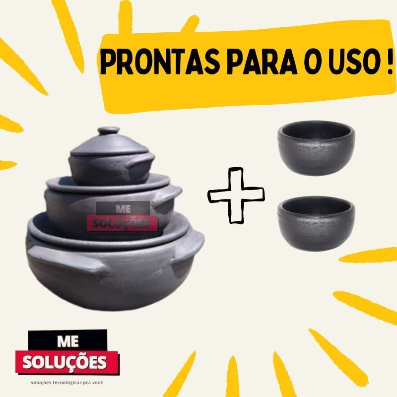 Conjunto Kit Legítimas Panelas De Barro Capixaba  1,2,5 L