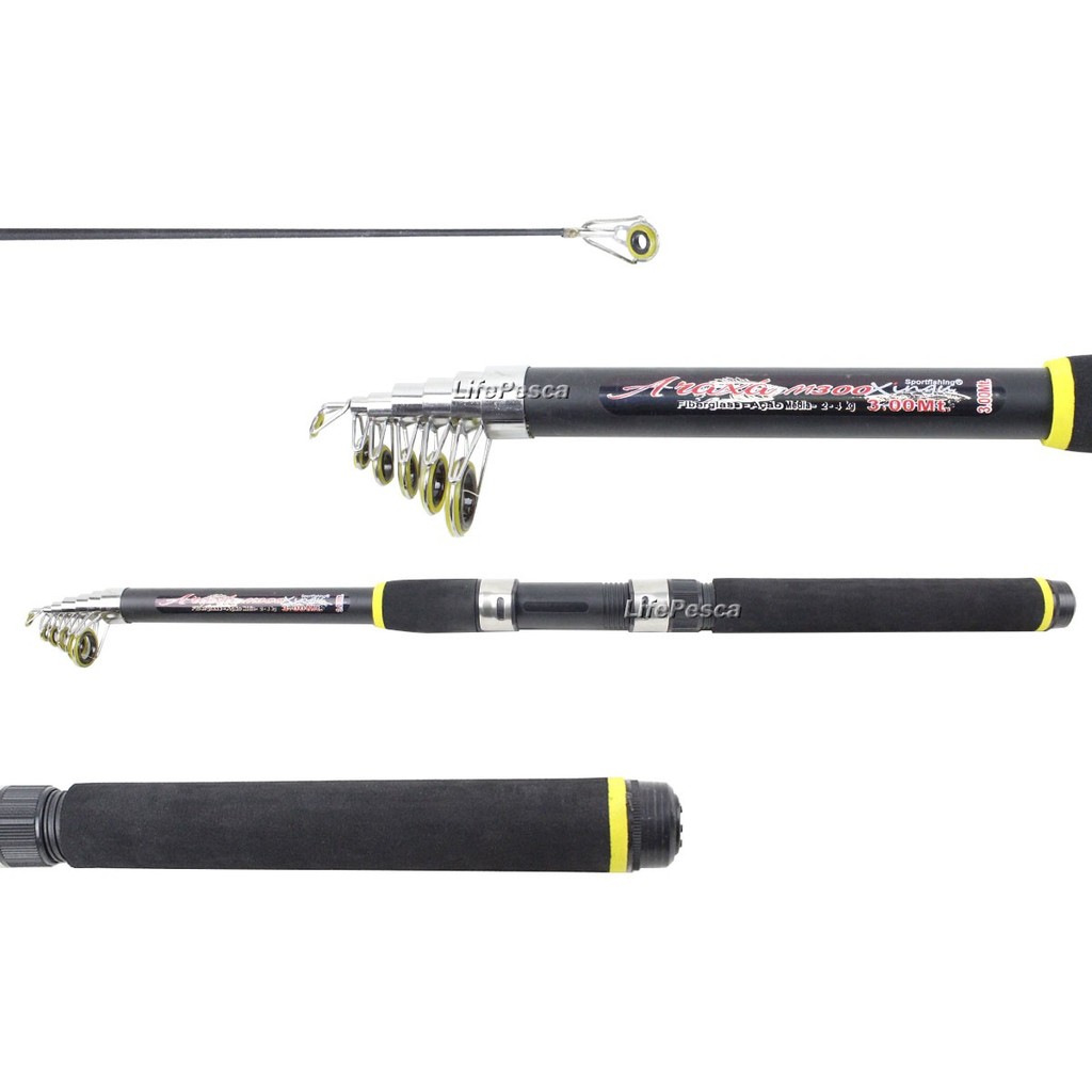 Vara Telescópica Com Passador Para Molinete Xingu Araxá (2,40m) 4-9Lbs