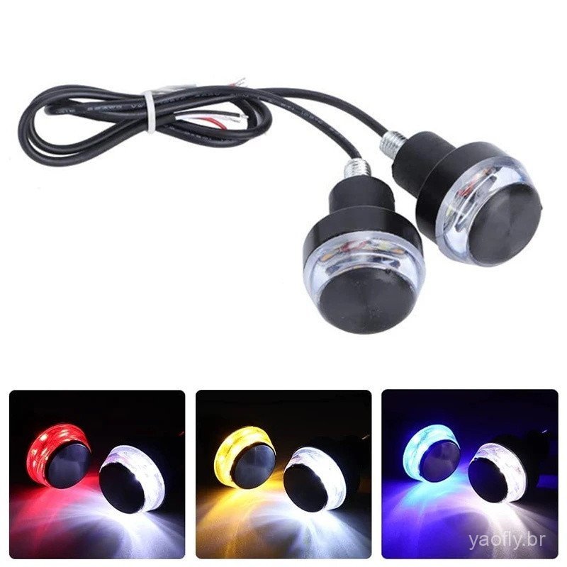 1/2 Peça Luz Traseira de Guidão de Motocicleta 12 LED Sinais de Seta Piscantes Adequados para Motocicletas Retrô