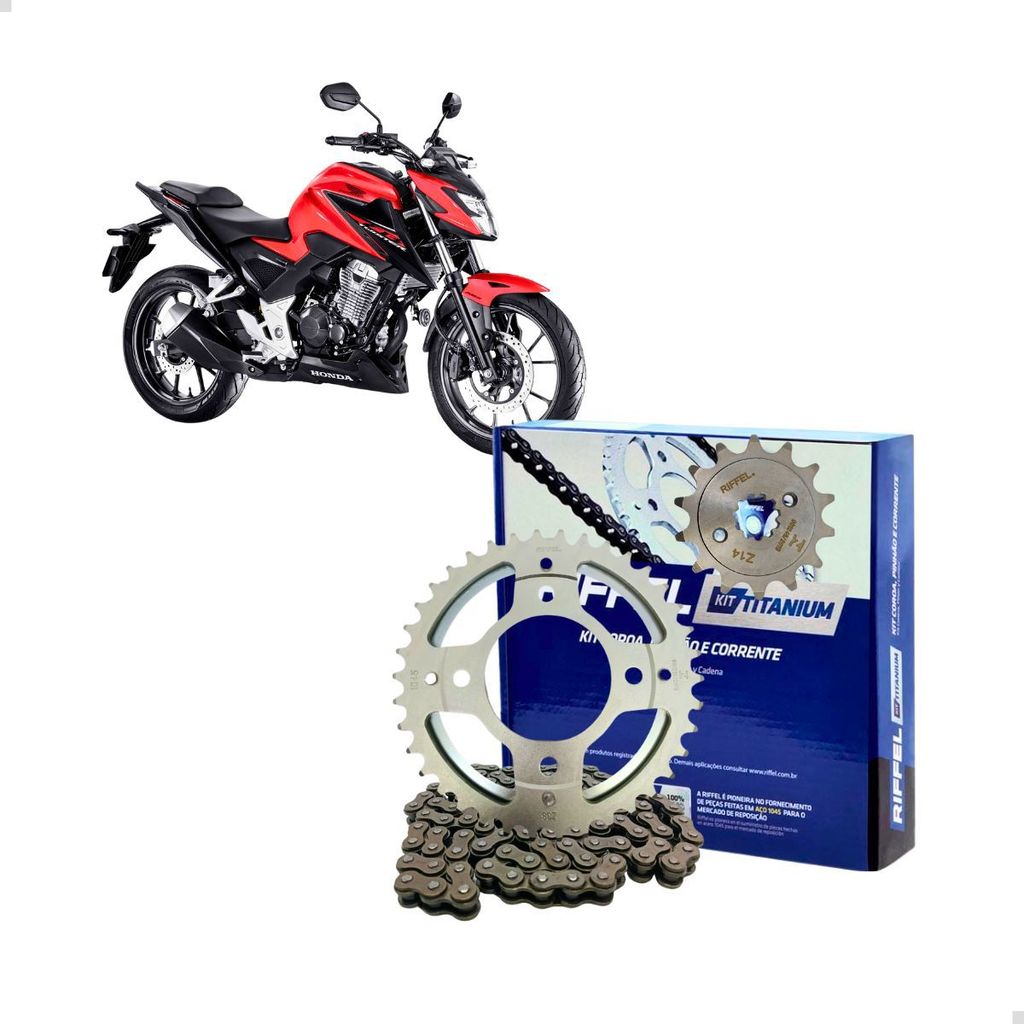 Kit Relação Cb 300F Twister 2023 2024 2025 Original Riffel em Oferta na Shopee