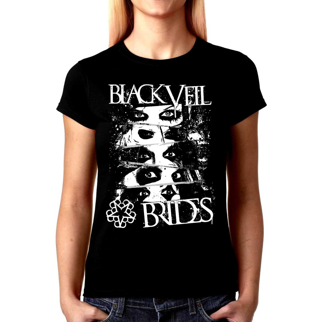 [Camiseta Premium em Algodão Puro]SISI Camiseta blusa feminina Black Veil Brides bandas rock