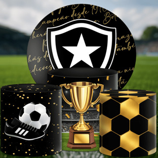 Capa Painel Redondo + Trio Capas Cilindros Futebol Botafogo 1 em Oferta na Shopee