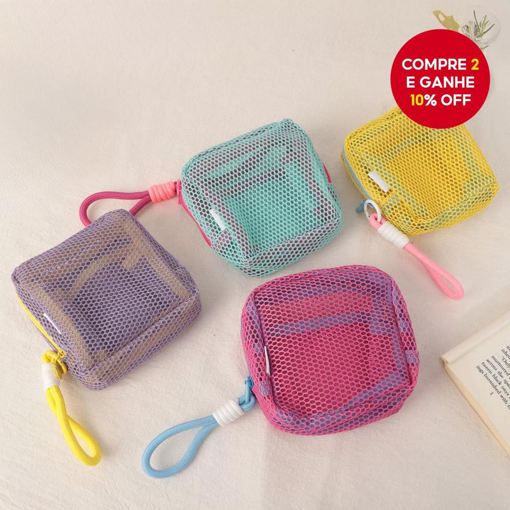 Bolsa de Maquiagem Colorida, Organizador de Viagem Grande, Ideal para Cosméticos e Acessórios, Estilosa e Funcional.