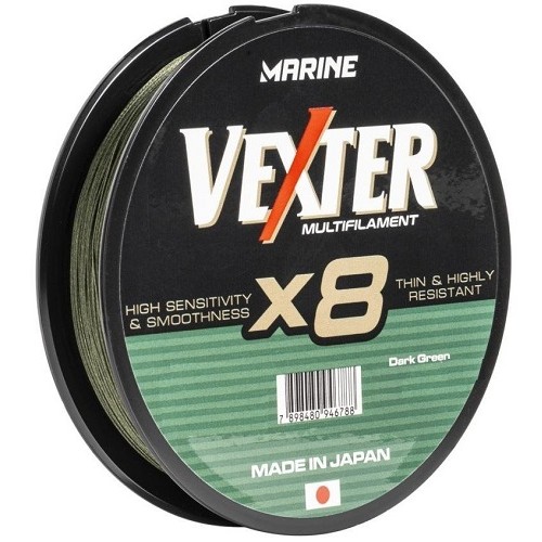 Linha Multifilamento Vexter Marine X8 80lb 0.44mm 300m Verde