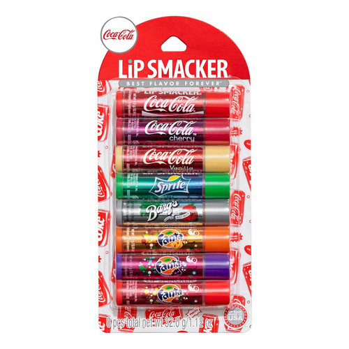 Coca-cola Lip Balm Hidratante Protetor Labial Brilho 8 Unid