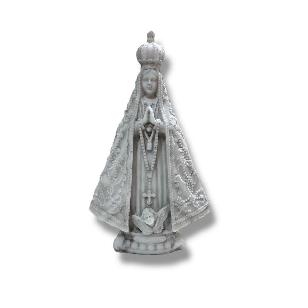 Imagem N Senhora Aparecida Italiana Marmore 15cm Area Interna e Externa