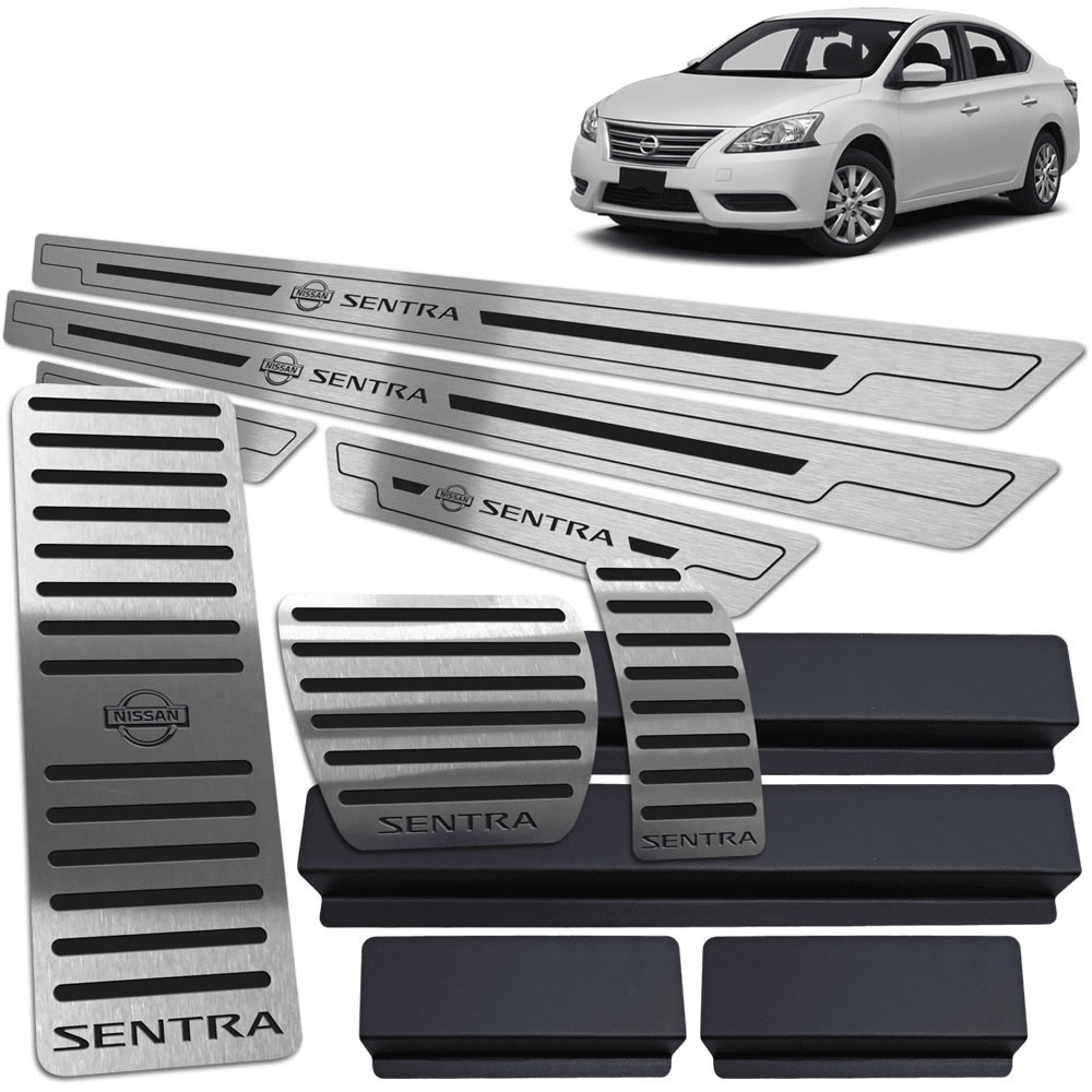 Kit Soleira Pedaleira Descanso Sentra 2014 até 2016 B.Relevo em Oferta na Shopee