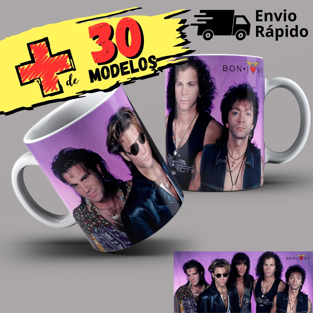 Caneca Bon Jovi 37 Modelos Jon Bon Jovi