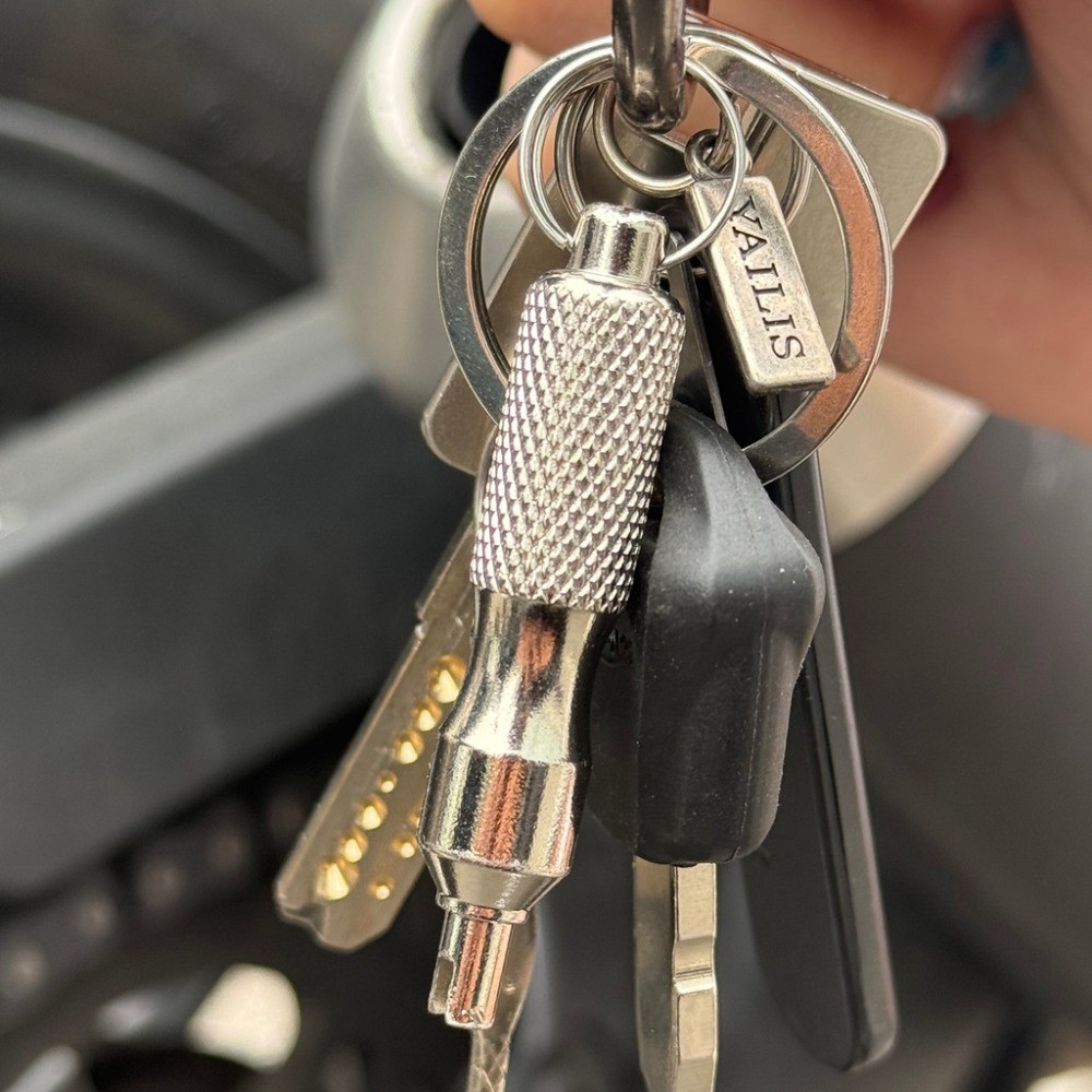 [Quente] Chaveiro Portátil Válvula Núcleo Removedor Ferramenta Universal De Aço Inoxidável Para Carro Motocicleta Bicicl — imagem 2 de 2