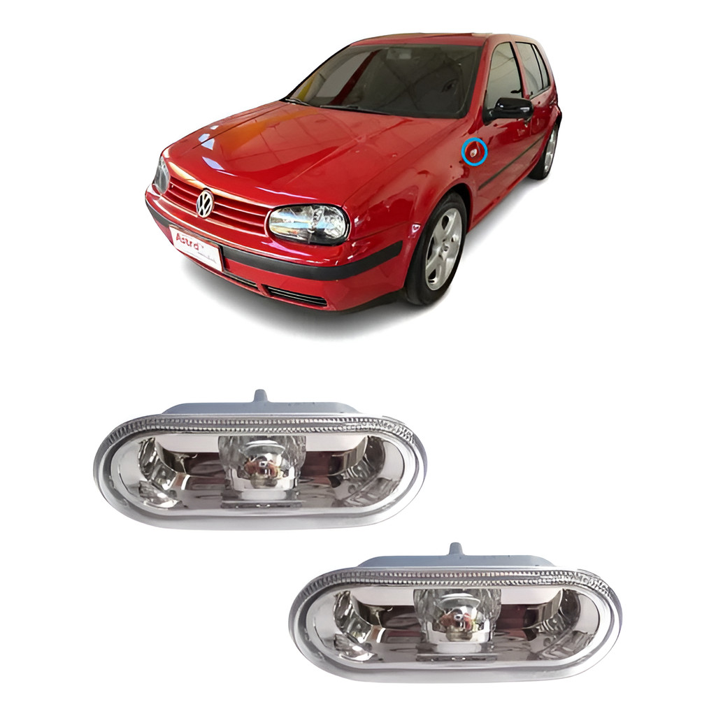 Par Pisca Golf e Bora Lateral Paralama Cristal 1999 2000 2001 2002 2003 2004 2005 2006 Lado Esquerdo/Direito