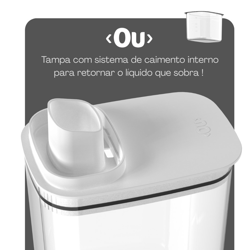 Kit 4 Peças Dispenser Flow 1,5 E 2,3 Litros Sabão Líquido Amaciante Produtos Limpeza Lavanderia · foto 2