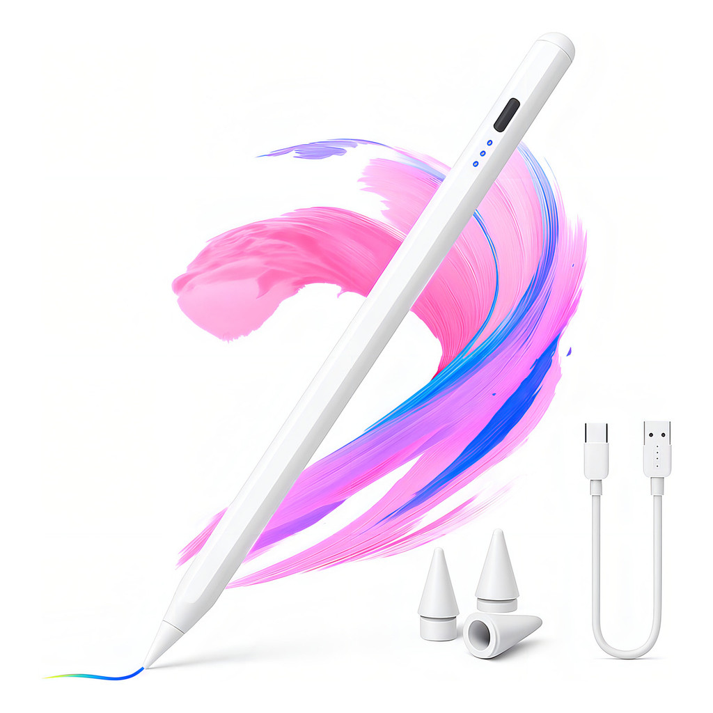 Caneta Pencil Stylus Universal Alta Precisão Compatível com Tablet Samsung Galax Positivo Android Ios Active Branca