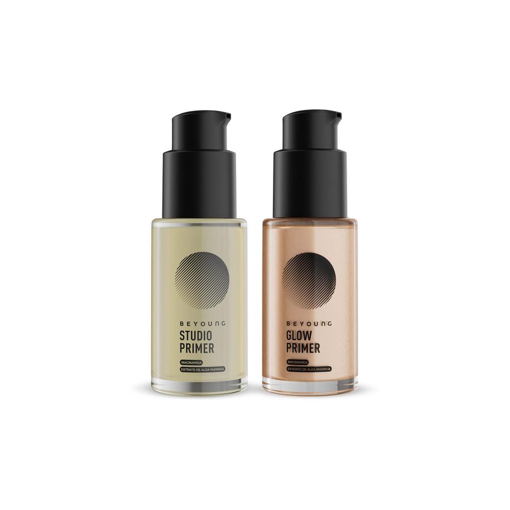 Kit Beyoung Dupla de Primers 1 Studio Matte e 1 Glow Champagne