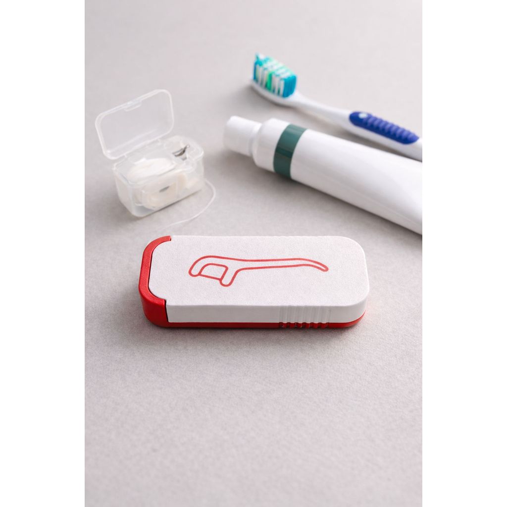 Porta Fio Dental Compacto | estojo, limpador de língua.| Organizador para higiene pessoal. para viagem  – Impressão 3D em Oferta na Shopee
