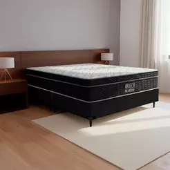 Cama Box e colchão Airtech Progressive – Queen Size(158x198) - Ortobom