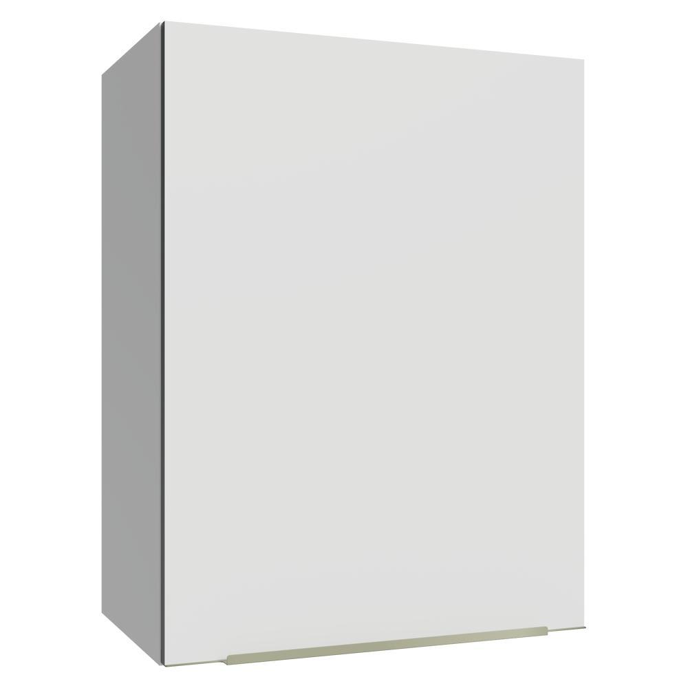 Armário Aéreo 50cm 1 Porta Branco/Branco Veludo Lux Madesa