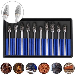 Kit com 10 Brocas de Carbeto de Tungstênio - Ferramentas de Alta Pressão para Perfuração e Corte Preciso