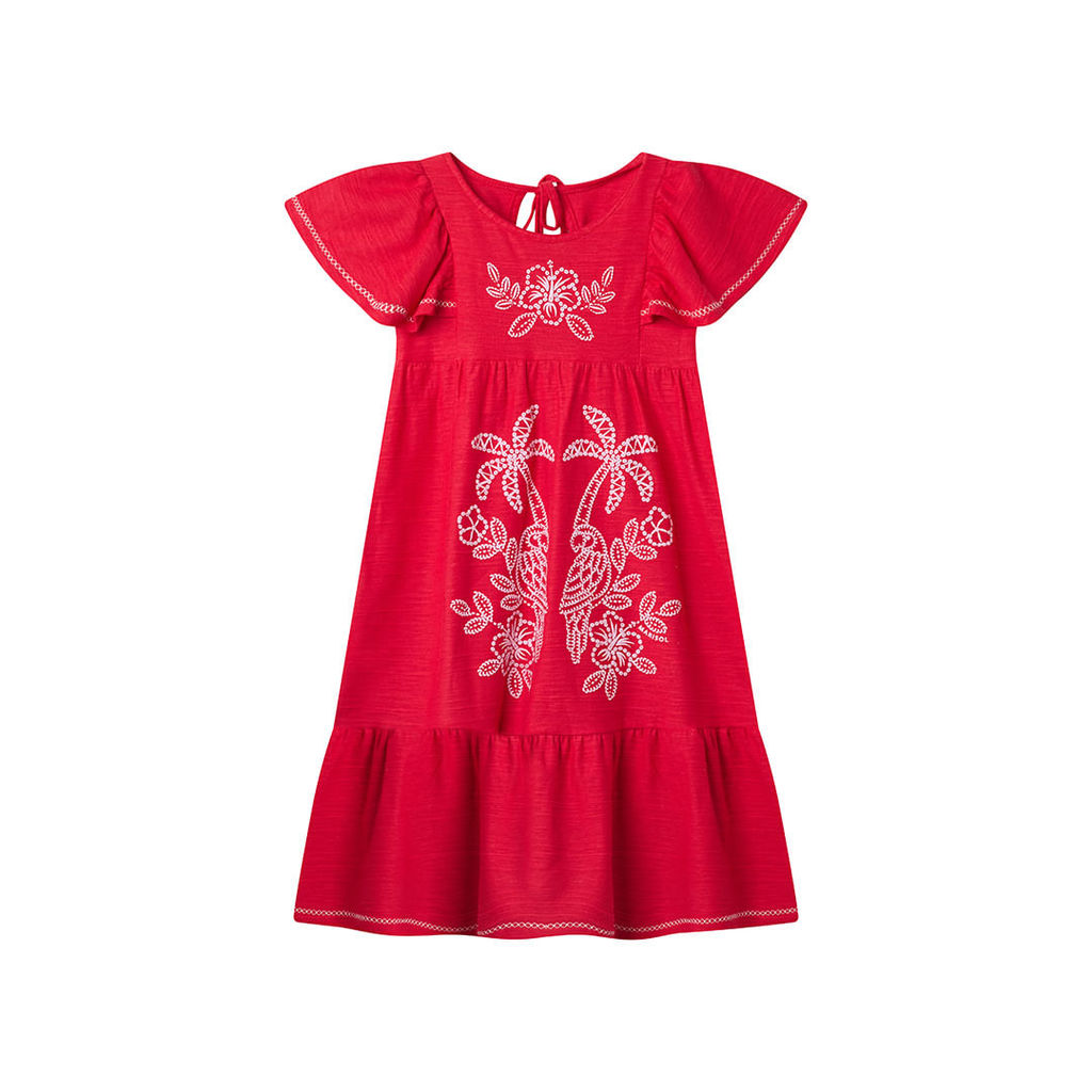 Vestido Curto Bordado Menina Marisol