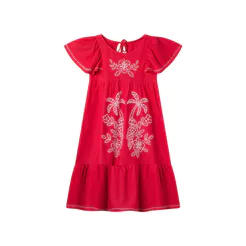 Vestido Curto Bordado Menina Marisol
