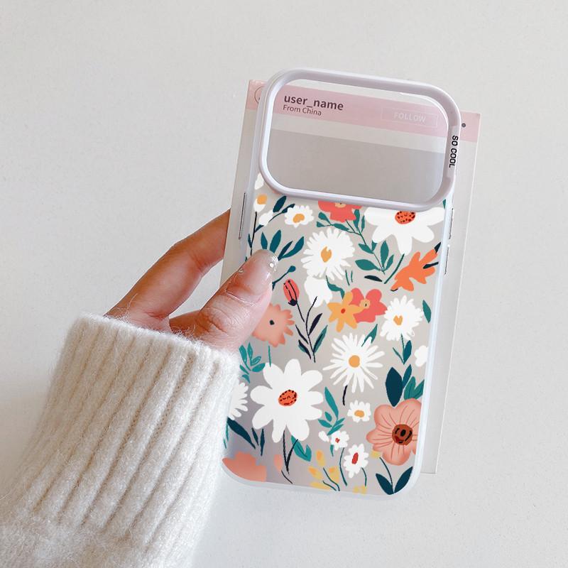 Capa de flores gatinho para iPhone XR 17 16 15 14 13 12 11 PRO MAX XS 7 8+ Capa TPU choque