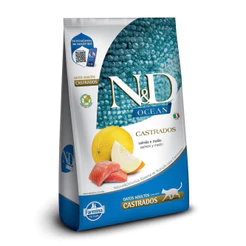 N&D Ocean para Gatos Adultos Castrados de Todas as Raças Sabor Salmão e Melão 1,5Kg