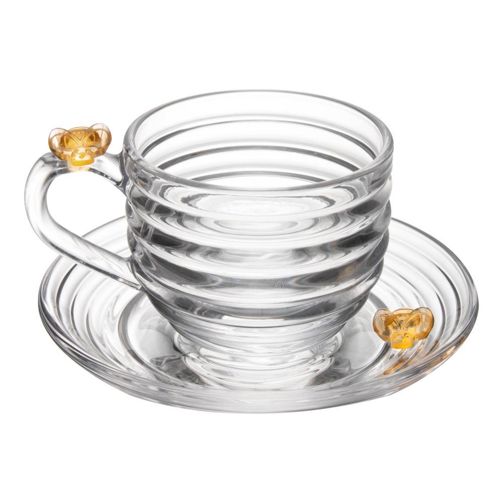 Xícara de Chá com Pires Lyor Little Bee de Cristal em Oferta na Shopee