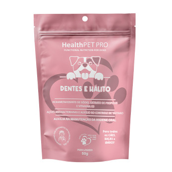 Snack Petitos Health Pet Pró Dentes e Hálitos para Cães 50g