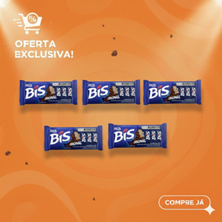 Kit 5 Bis Chocolate Ao Leite 100,8g Lacta em Oferta na Shopee
