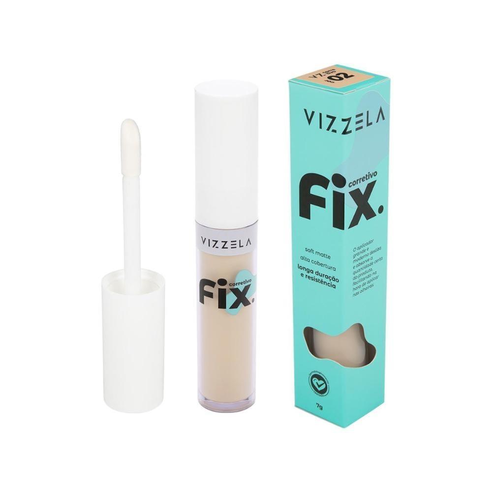Vizzela Cosméticos Fix Cor 2 - Corretivo Líquido 7g