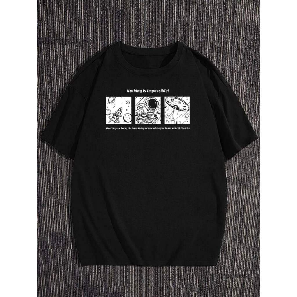Camiseta Oversized Masculino Feminino Com Estampado Moda 2024 algodao