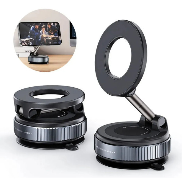 Suporte Magnético Para Celular Rotação 360° Design Dobrável  Uso Universal