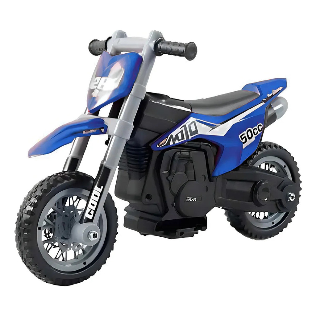 MINI MOTO CROSS INFANTIL ELÉTRICA 6V AZUL IMPORTWAY BW233AZ